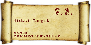 Hidasi Margit névjegykártya